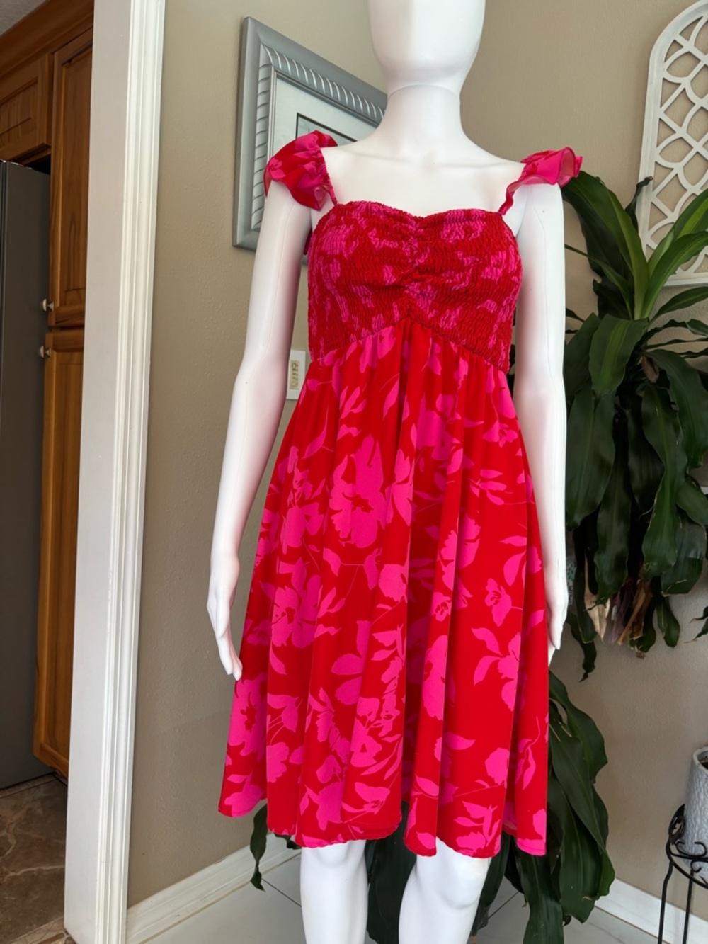 Floral Sundress with Smocked Bodice